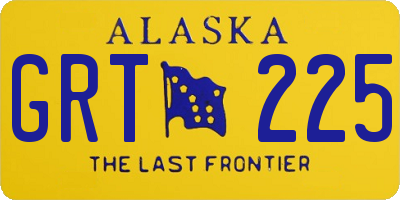 AK license plate GRT225