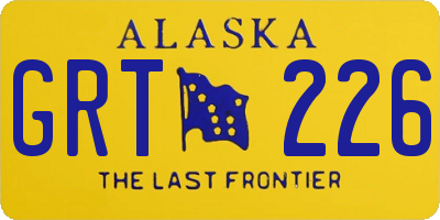 AK license plate GRT226