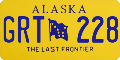 AK license plate GRT228