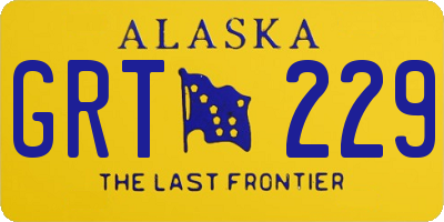 AK license plate GRT229