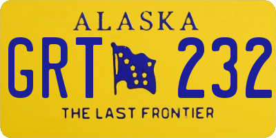 AK license plate GRT232