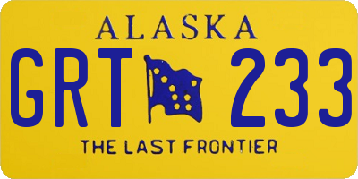 AK license plate GRT233