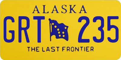 AK license plate GRT235