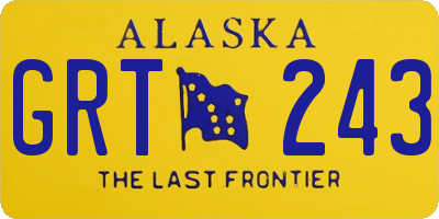 AK license plate GRT243