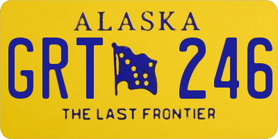 AK license plate GRT246