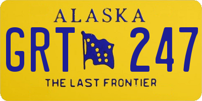 AK license plate GRT247