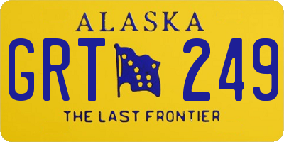 AK license plate GRT249