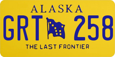 AK license plate GRT258