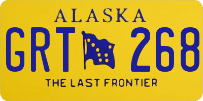 AK license plate GRT268