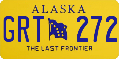 AK license plate GRT272