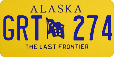 AK license plate GRT274