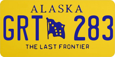 AK license plate GRT283