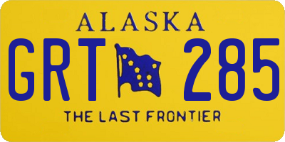 AK license plate GRT285