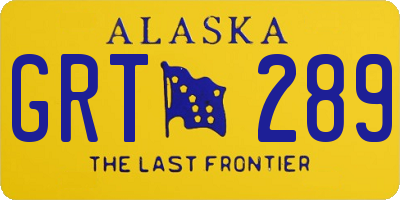 AK license plate GRT289