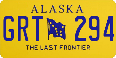 AK license plate GRT294