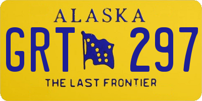 AK license plate GRT297