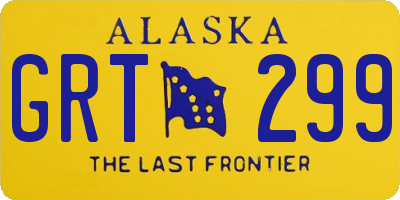 AK license plate GRT299