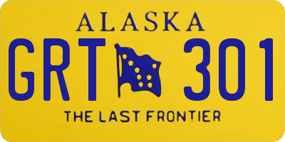 AK license plate GRT301