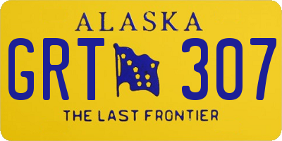 AK license plate GRT307