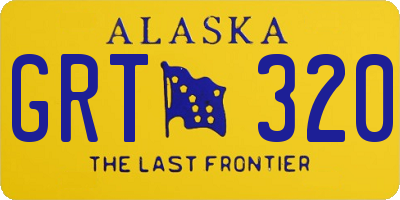 AK license plate GRT320