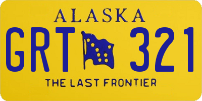 AK license plate GRT321