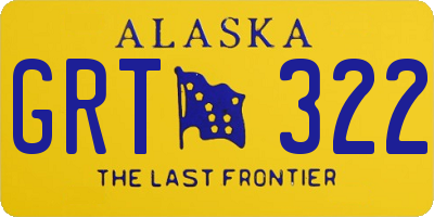 AK license plate GRT322