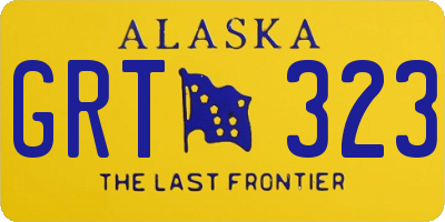 AK license plate GRT323