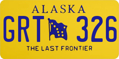 AK license plate GRT326
