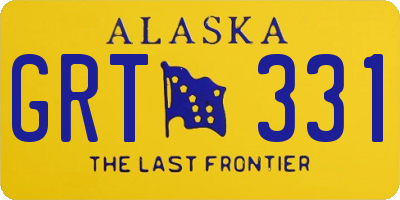 AK license plate GRT331
