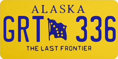 AK license plate GRT336
