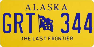 AK license plate GRT344