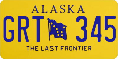 AK license plate GRT345