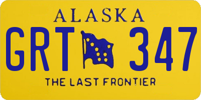 AK license plate GRT347