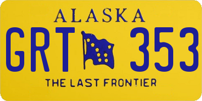 AK license plate GRT353