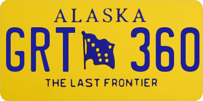 AK license plate GRT360