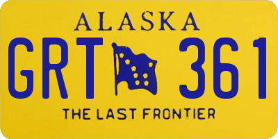 AK license plate GRT361