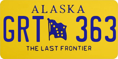 AK license plate GRT363