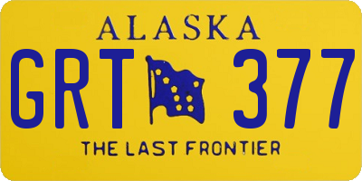 AK license plate GRT377