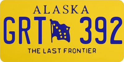 AK license plate GRT392