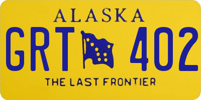AK license plate GRT402