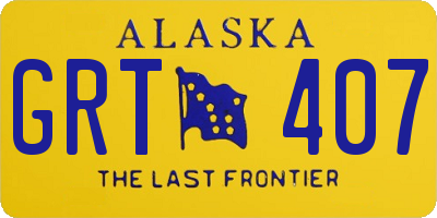 AK license plate GRT407