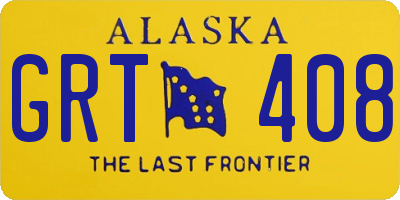 AK license plate GRT408