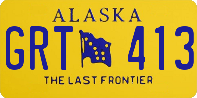 AK license plate GRT413