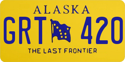 AK license plate GRT420