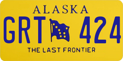AK license plate GRT424