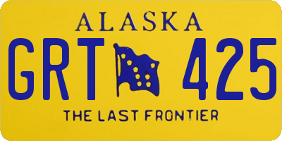 AK license plate GRT425