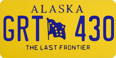 AK license plate GRT430
