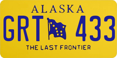 AK license plate GRT433