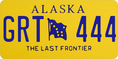 AK license plate GRT444
