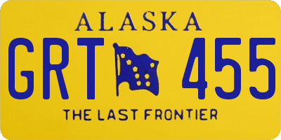 AK license plate GRT455